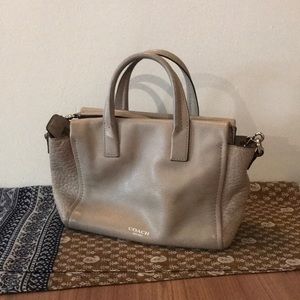 Small gray coach bag